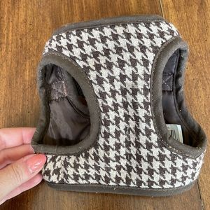 Simply Dog XS Harness Brown Cream Houndstooth